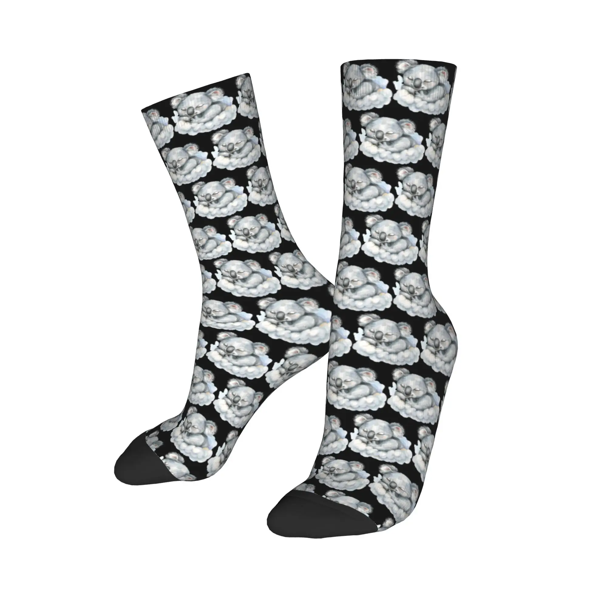 Winter Warm Crazy Design Unisex Cute Lazy Koala Bear Napping Dress Socks  Sweat Absorbing Basketball Socks