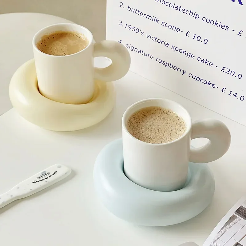 

Premium milk fufu simple ceramic mug set creative personality ins office afternoon tea coffee cup