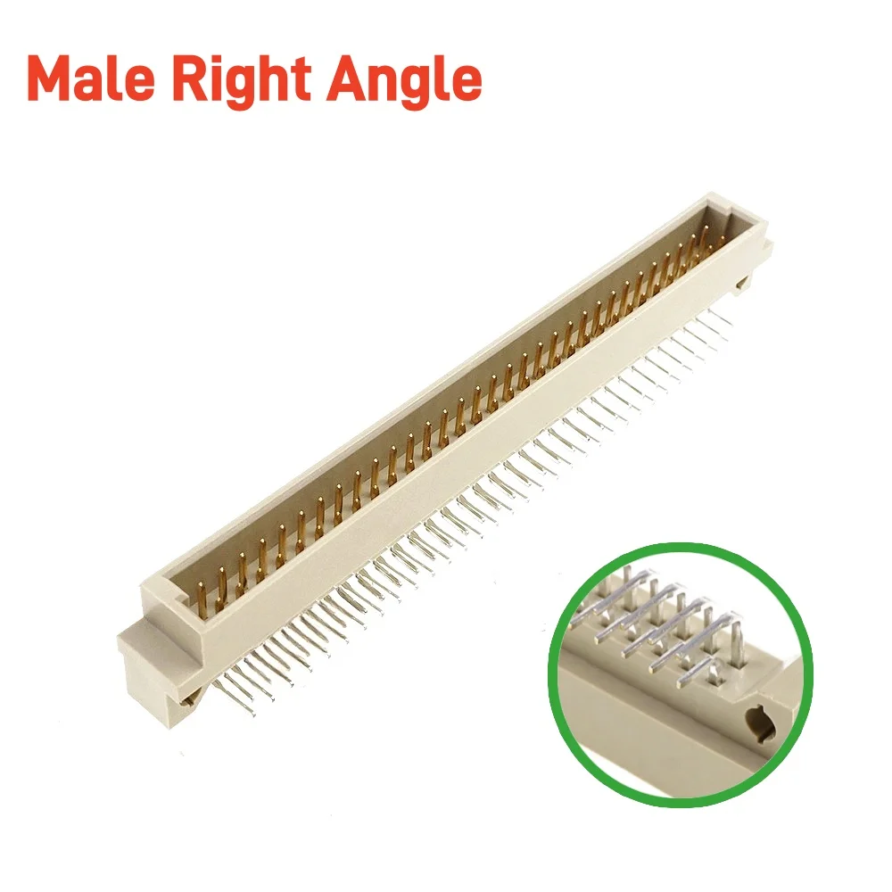 5 pcs DIN 41612 Header Connector Dual Row 64 Positions Male Female Straight Plug Right Angle Through Hole PCB Solder 2x32 Pin