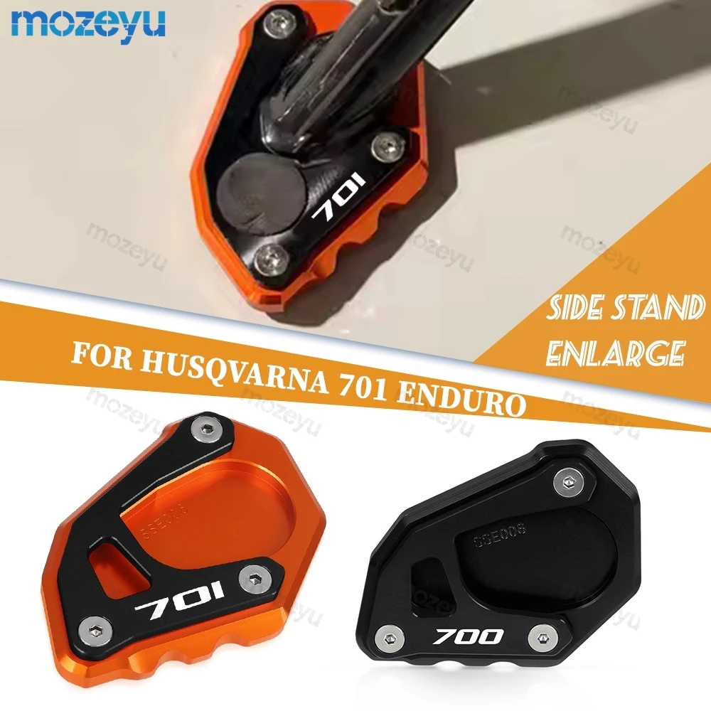 

For Husqvarna 701 Enduro SMC 701Enduro 2019-2020 2021 2022 2023 Motorcycle Kickstand Foot Side Stand Extension Support Plate Pad
