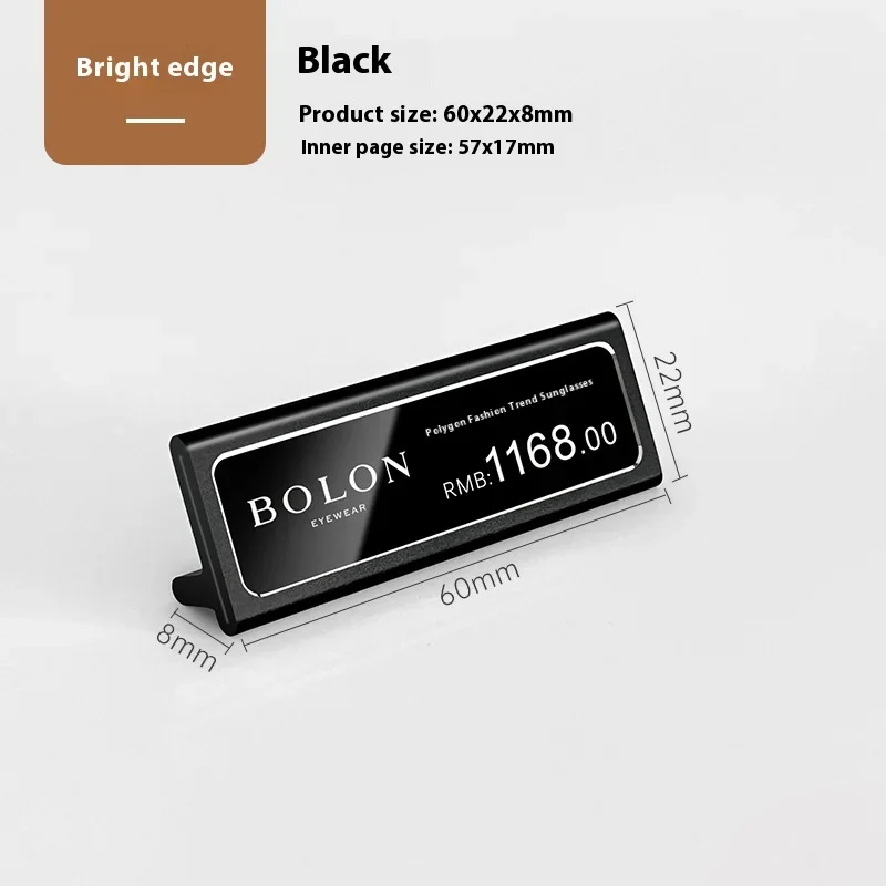 10pcs/lot Metal Price Tag Holder Mini Display Stand Shop Signage Price Tag Frame for Retail, Table Sign, Price Label Showcase