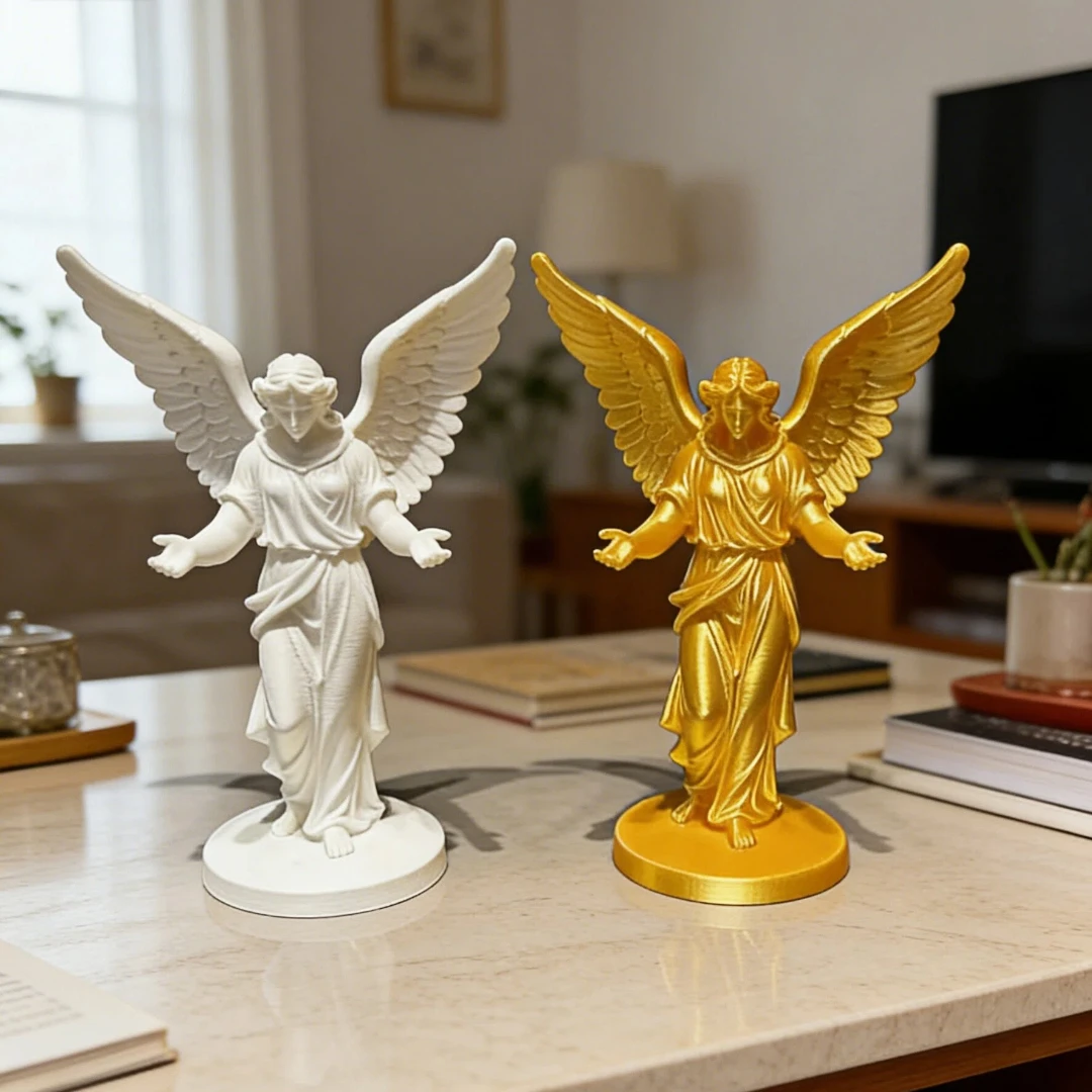 Estatua de Ángel Guardián - Decoración Nórdica Minimalista para el Hogar, Adorno para Escritorio, Estantería, Dormitorio, Oficina, Regalo Conmemorativo