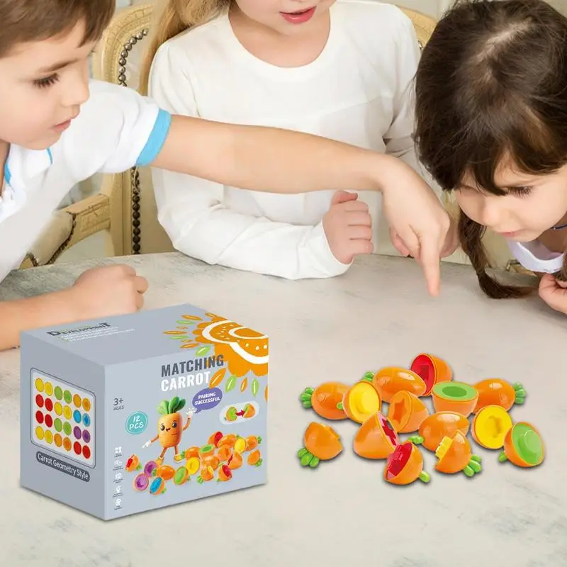 Egg Shape Matching Game Shape Sorter Color Recognition Toy Smooth Kids Brain Teaser Early Learning Game Skill Development For