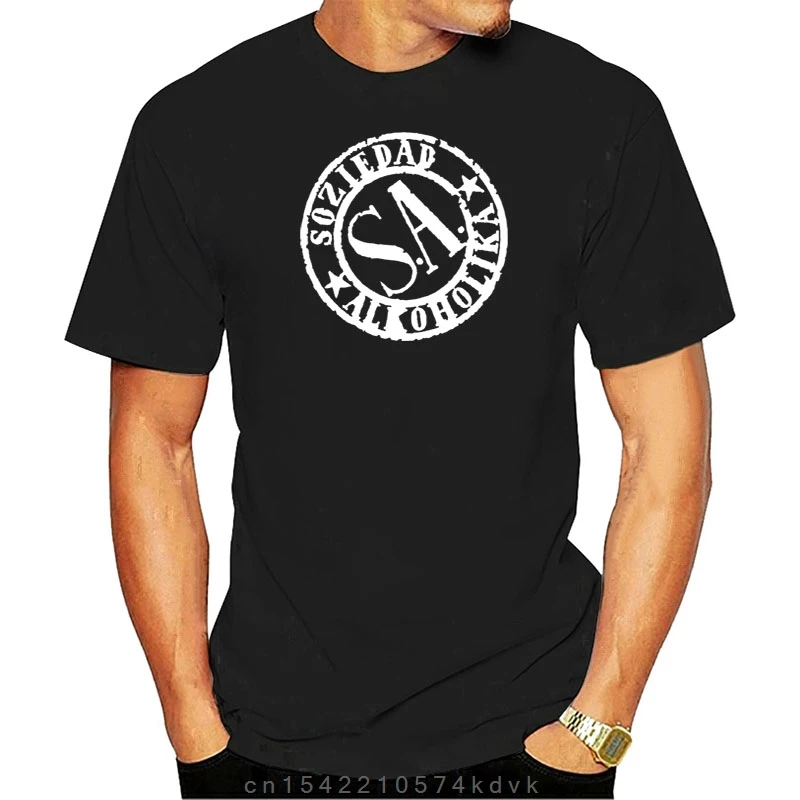 Soziedad-Camiseta de Alkoholika para hombre, camiseta de Thrash Punk Rock para fanáticos del Metal, camiseta informal holgada, camisetas suaves para fanáticos de la canción, gran oferta