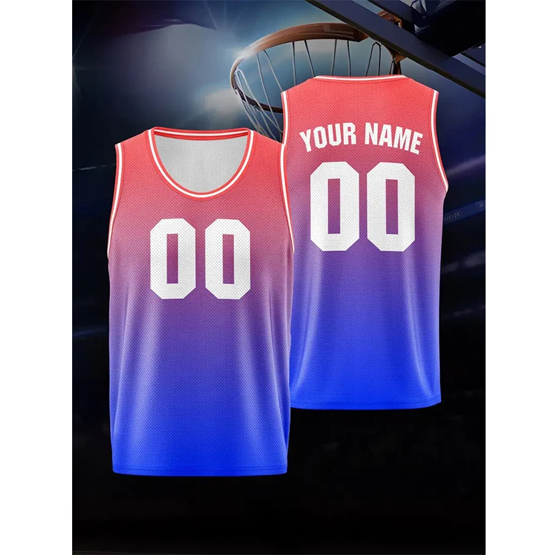 Summer Men's Tank Top Personalization Custom Name Number Singlets Casual O-neck Man Sleeveless Shirt Fashion Basketball Vest