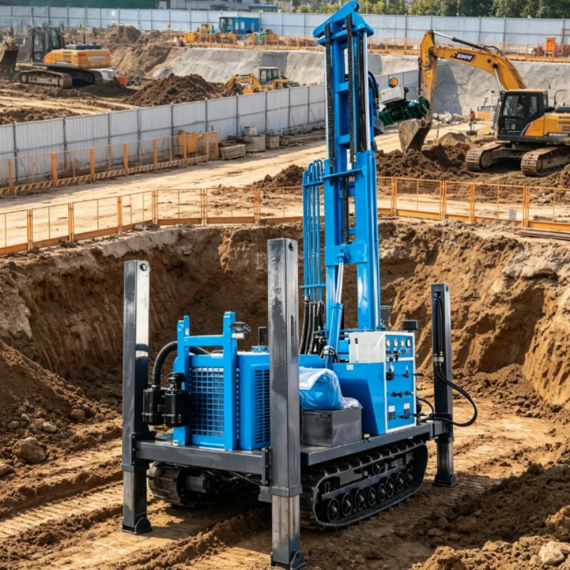 Reverse Circulation Drilling Rig 500m Depth Crawler Type Geological Drilling Machine for Drilling Core Samples