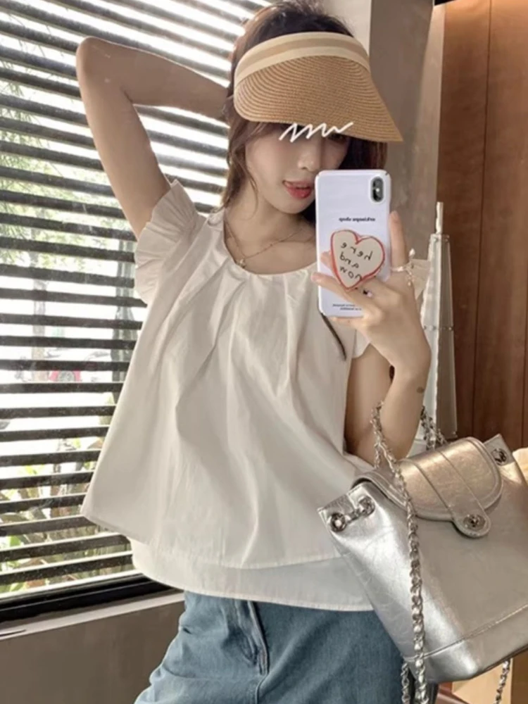 Flying Sleeve Blouses Women Students Sweet Age-reducing Summer New Loose Japanese Style Popular Casual Gentle Comfort Literary