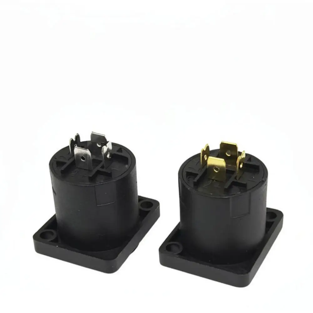 Panel Mount XLR 4 Pin Female Jack Audio Adapter For For Huayuanxin Speaker Amplifier Professional Signal Transmission Unit