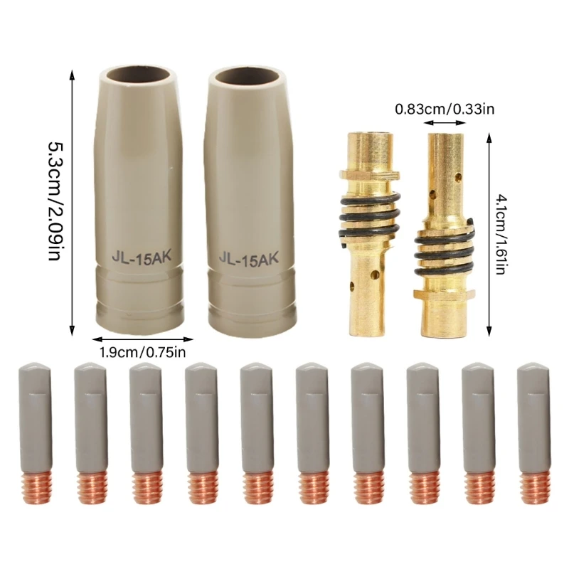 14Pcs 15AK Coating Welding Nozzle With Protective Coating Airless Gas Protections Machine Protective Sleeve Replacement