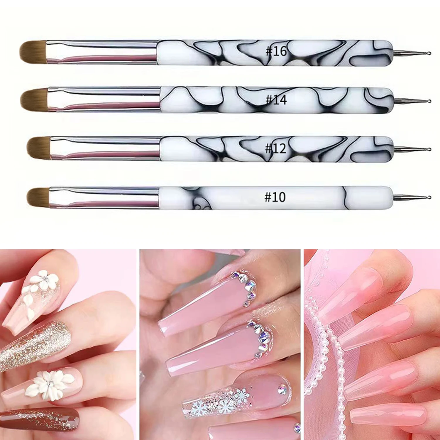 Dual-Ended Nail Art Brushes And Dotting Pens Set, Professional Manicure Detailing Tools, French Nail Art Pen Kit