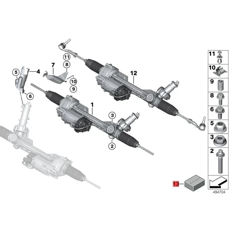 Baificar Brand New Genuine EPS Steering Gear Block Repair Kit 32106891974 For BMW X3 F25 3 Series F30 F35 1 Series F20