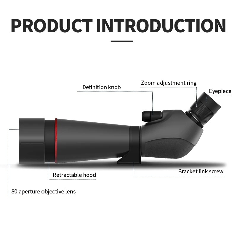 Monocular Outdoor 20x-60x bird watching telescope HD Spotting telescope zoom monocular telescope