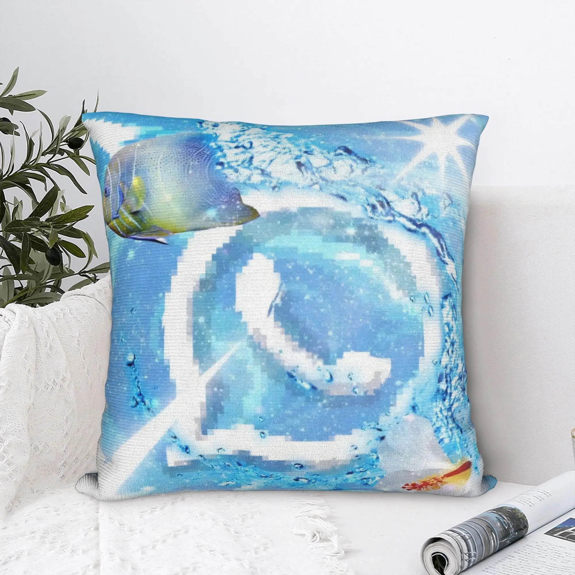 Electronic Y2K Frutiger Aero Pillowcase Polyester Cushion Cover Decorative  Pillow Case Cover Home Square 45*45cm