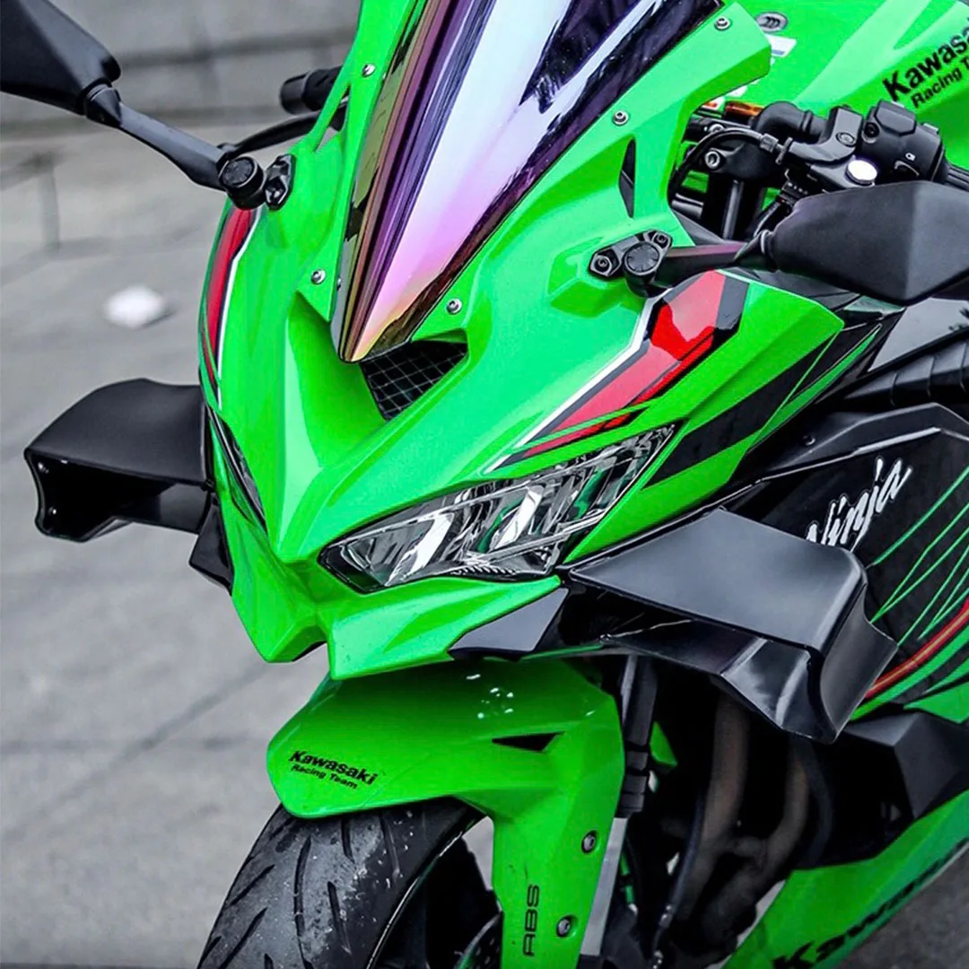 Fixed Wing Motorcycle Winglet Aerodynamic Wing Kit Spoilers For Kawasaki Ninja ZX4R ZX4RR ZX-4R ZX-4RR