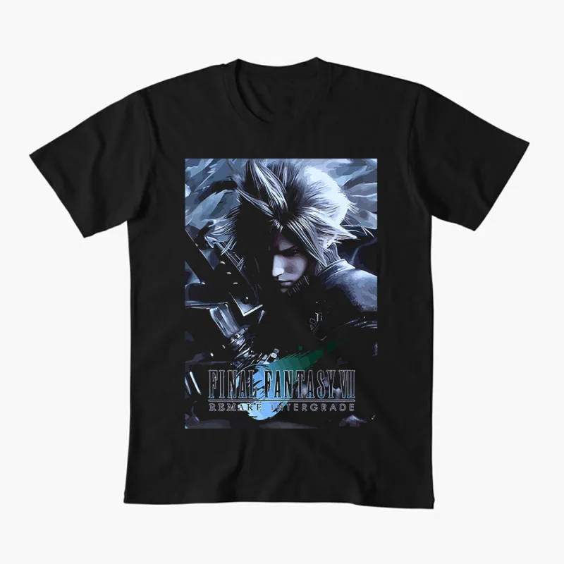 Final Fantasy VII Remake Video game Gift T shirt for RPG gamer 100% cotton Short Sleeve Graphic Clothes All size tops S-6XL