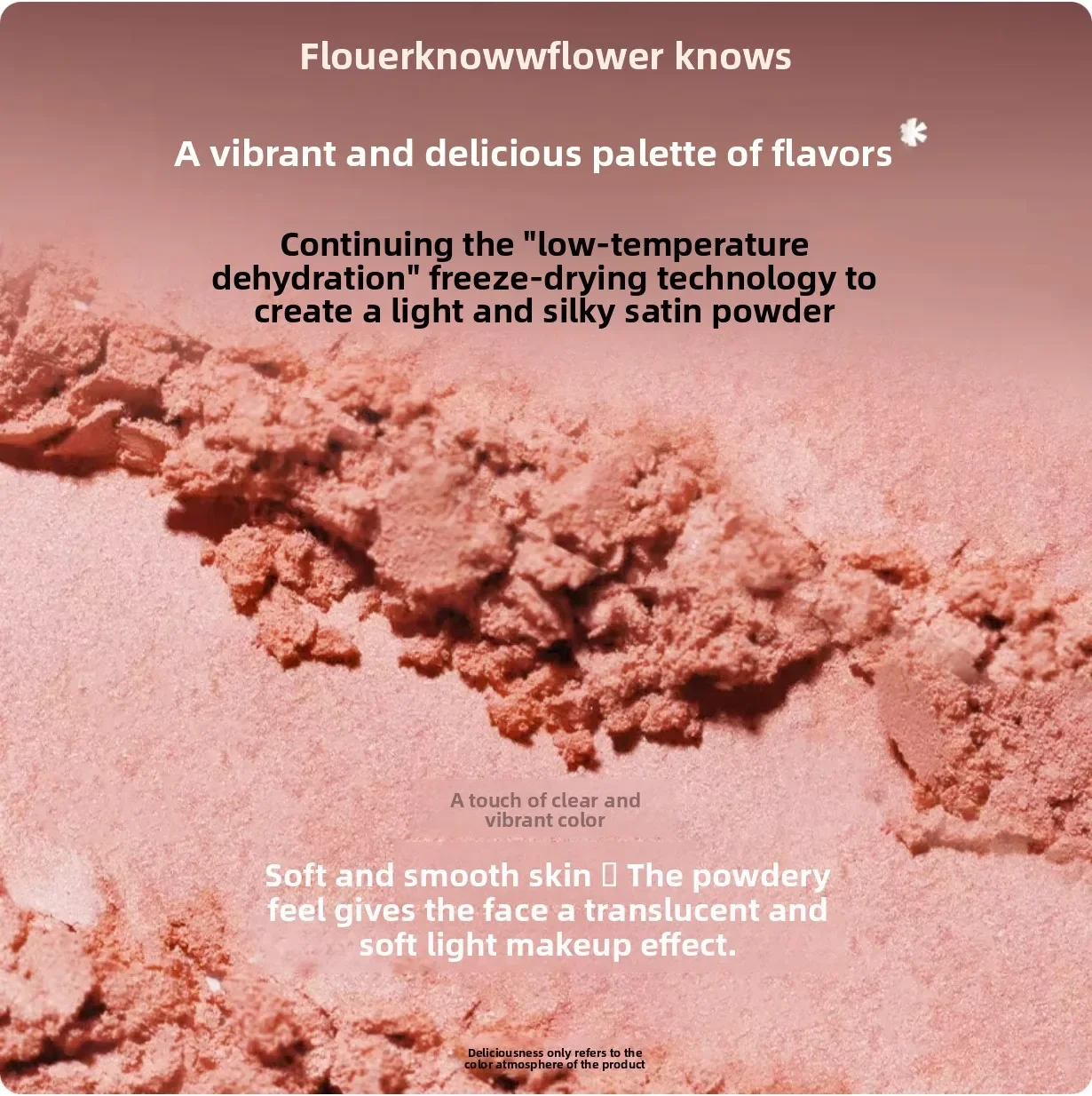 5 g de rubor de satén de seda Flower Knows - Cosméticos de maquillaje de aspecto natural Colección Sweetie Bear
