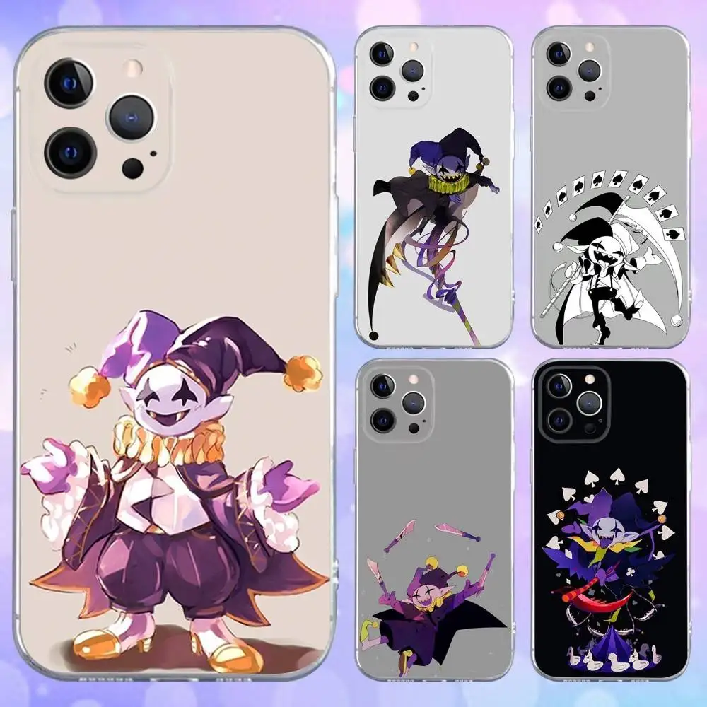 

J-Jevil Deltarune Game Phone Case For iPhone 16e,16,15,14,13,12,11 Plus,Pro,Max,XR,XS,X,Plus,SE,Mini Transparent Soft Cover