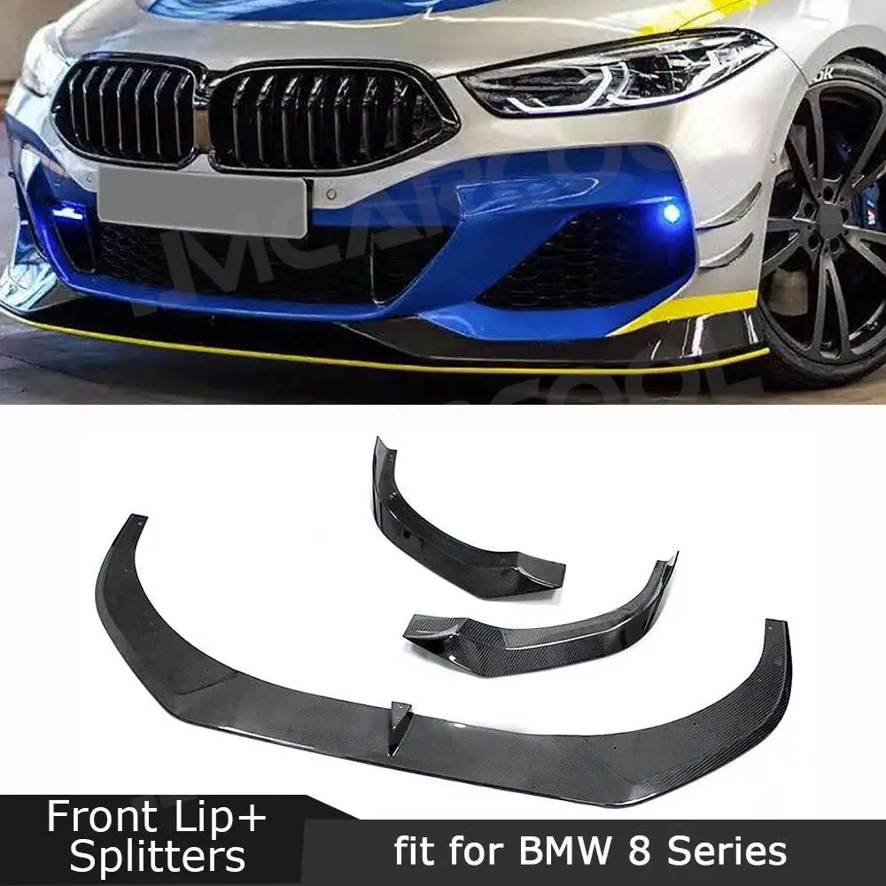 

For BMW 8 Series G14 G15 G16 M Sport 2019-2022 Carbon Fiber Front Lip Spoiler Bumper Chin Splitter Prevent Scratches Cover FRP