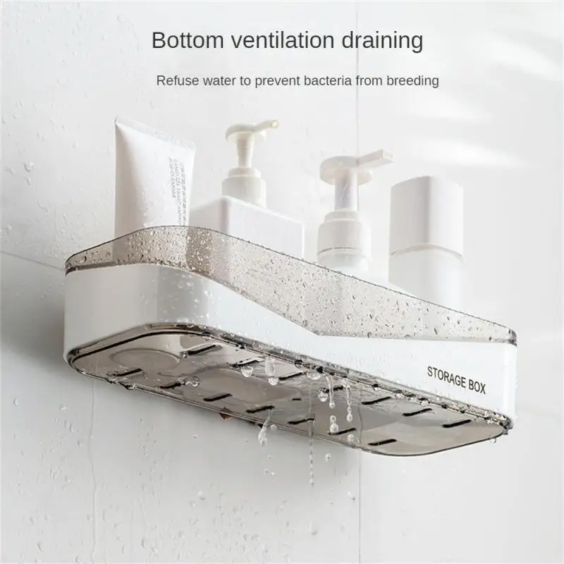 

Organizer No Drilling Anti Comfortable Cosmetic Multifunctional Bathroom Storage Tray Stand Mini Durable New