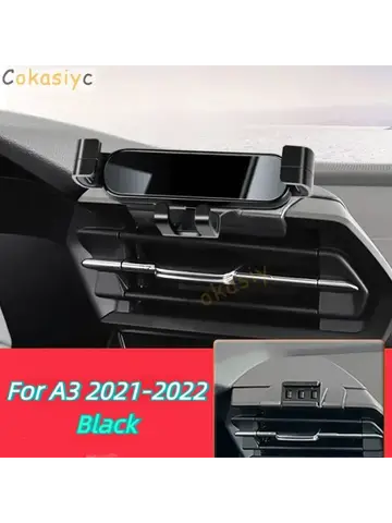 아우디 A3 S3 8V 2022 - 2014 용 자동차 휴대 전화 홀더 마운트 브래킷 GPS 스탠드 회전식 지원 액세서리 3 색