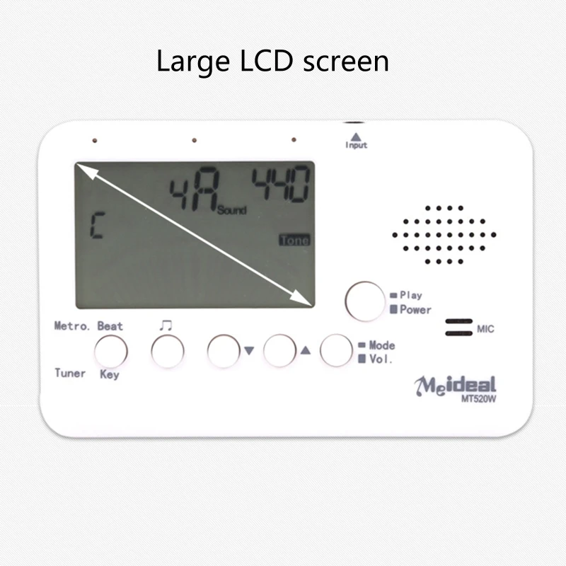อัพเกรด Wind Instrument Tuner 3 ใน 1 Digital Tuner ไฟฟ้า Metrono ใช้สำหรับ Clarin แซ็กโซโฟนขลุ่ย