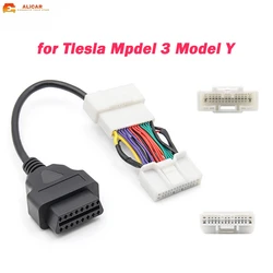 for Tesla Model 3 OBD Diagnostic Car Tools 12/20/26Pin Male Female to 16Pin Cable for Tesla Model Y Auto Adapter OBD2 Connector