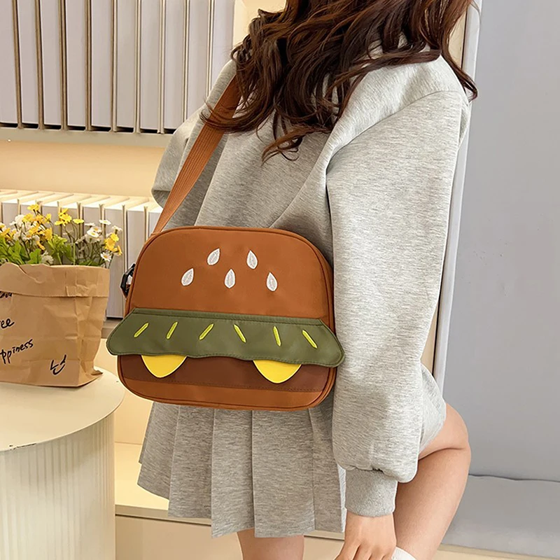 

Однотонная повседневная сумка через плечо унисекс с гамбургским пэчворком в стиле Харадзюку и сумкой для монет на молнии, подходит для мобильного телефона