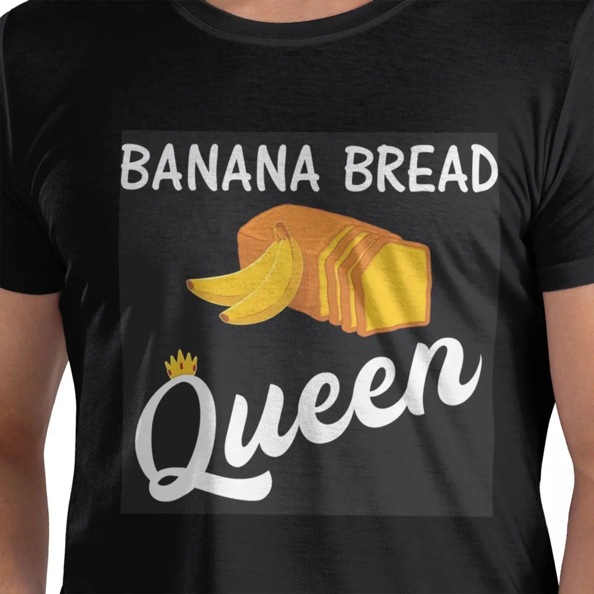 

Baking Banana Bread Queen 100% Cotton T-Shirt Men's Oversized T Shirts Men O-Neck Short Sleeve S-6XL