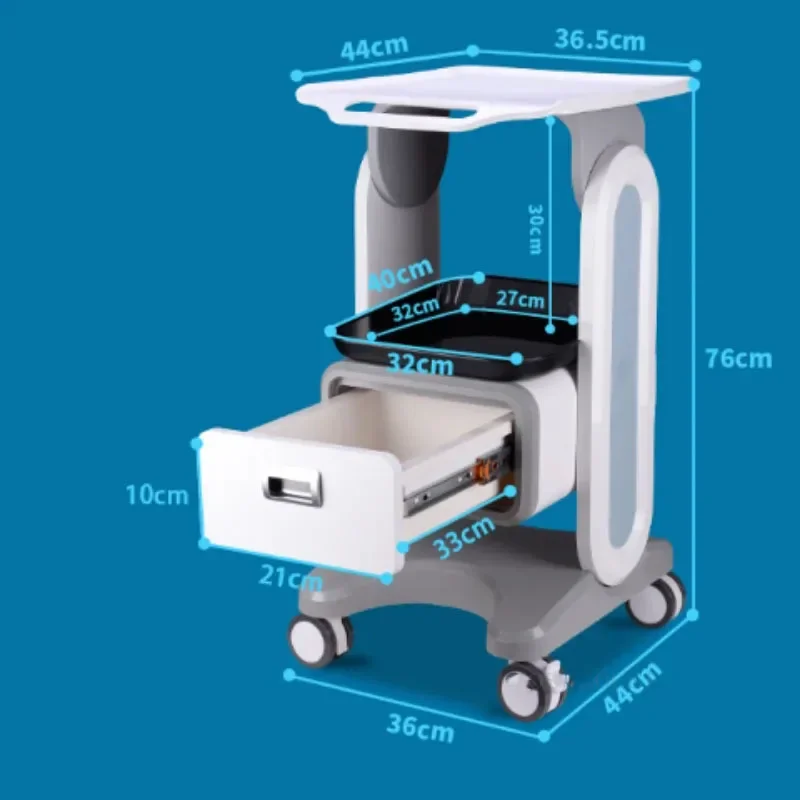 Carrinho utilitário plástico com rodas, Carrinhos de salão, Carrinho de ferramentas dentárias hospitalares, Equipamento do salão de beleza, Carrinho de armazenamento com rodas