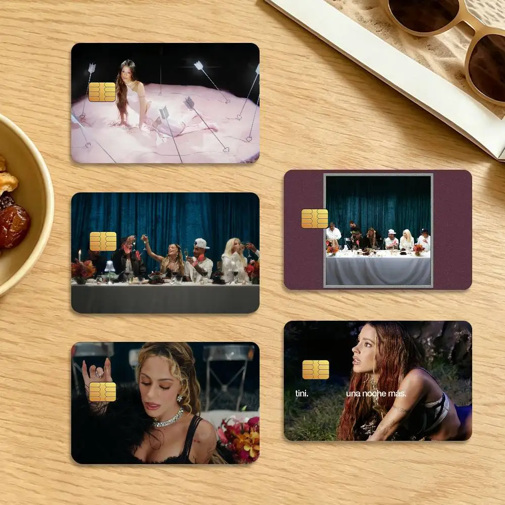 Singer Martina Stoessel Tini Waterproof Anti-Scratch Card Skin Stickers 4Pcs Stylish Decor Covers for Credit & Debit Cards