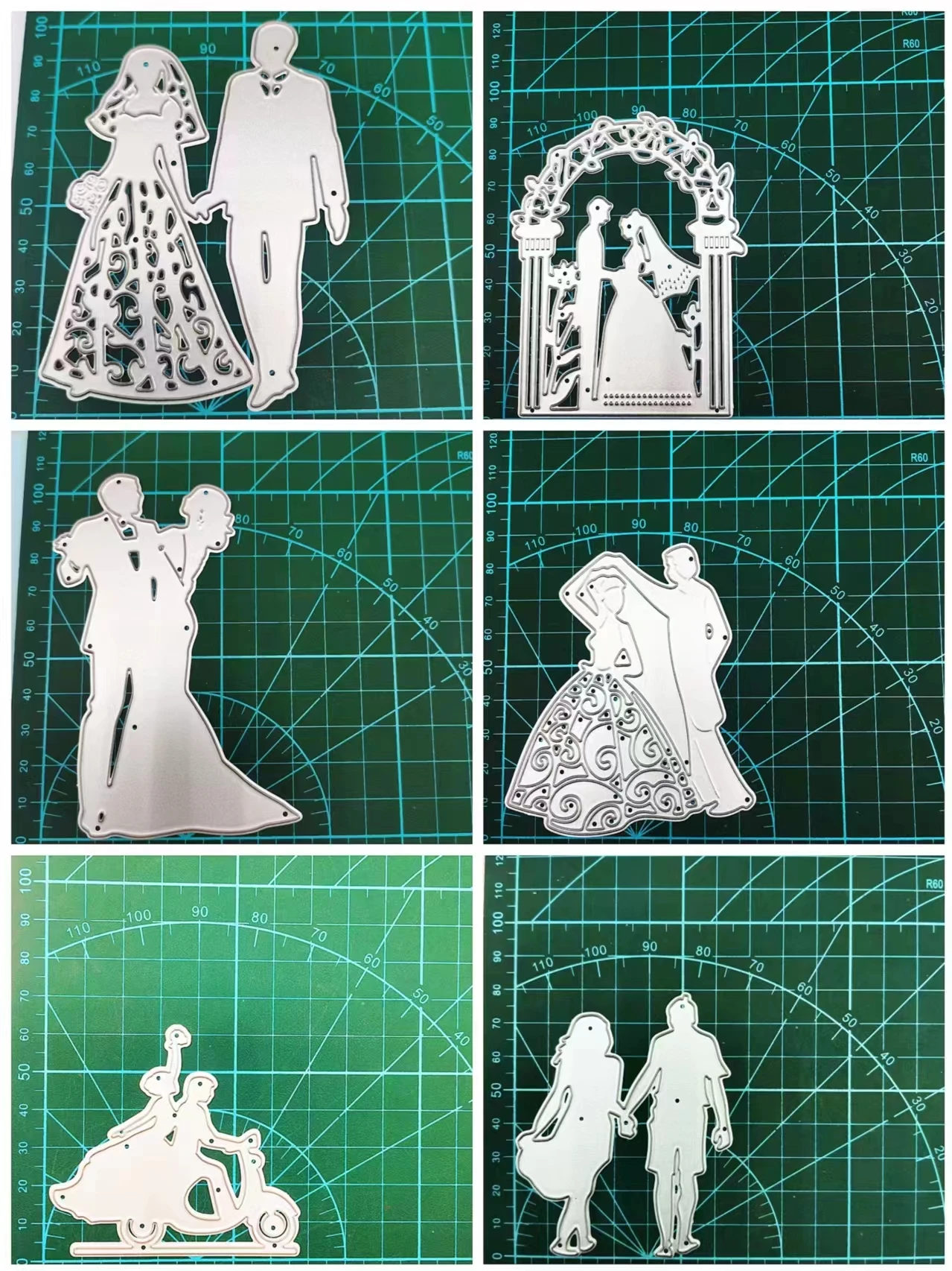 Couple Wedding Combination Metal Cutting Mold Cutting Template DIY Embossing Technology Die Cutting Card Production