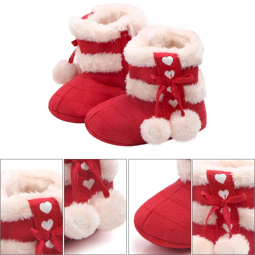Sepatu Musim Dingin Bayi Natal Balita Bayi Baru Lahir Prewalker Bayi Katun