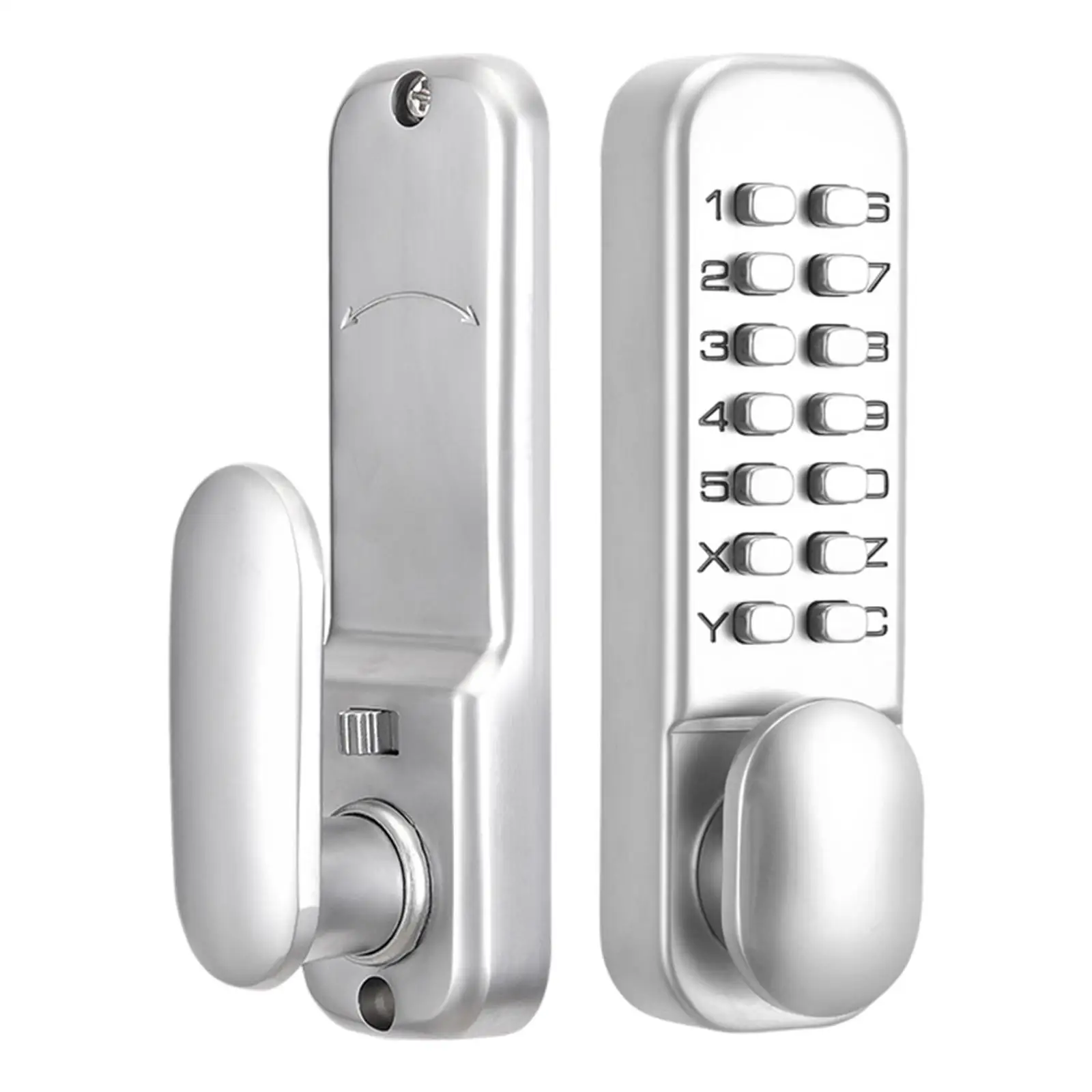 Keyless Mechanical Entry Door Lock Digital with Keypad Push Button Code Knob