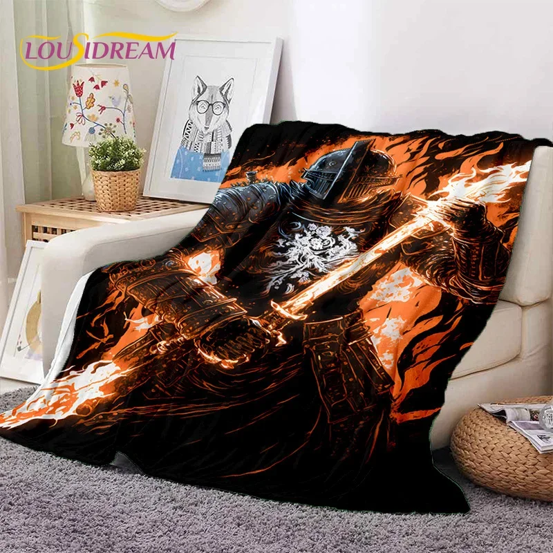 Knight Templar Cavalier Crusaders Cartoon Soft Flannel Blanket for Beds Bedroom Sofa Picnic,Throw Blanket for Cover Outdoor Gift