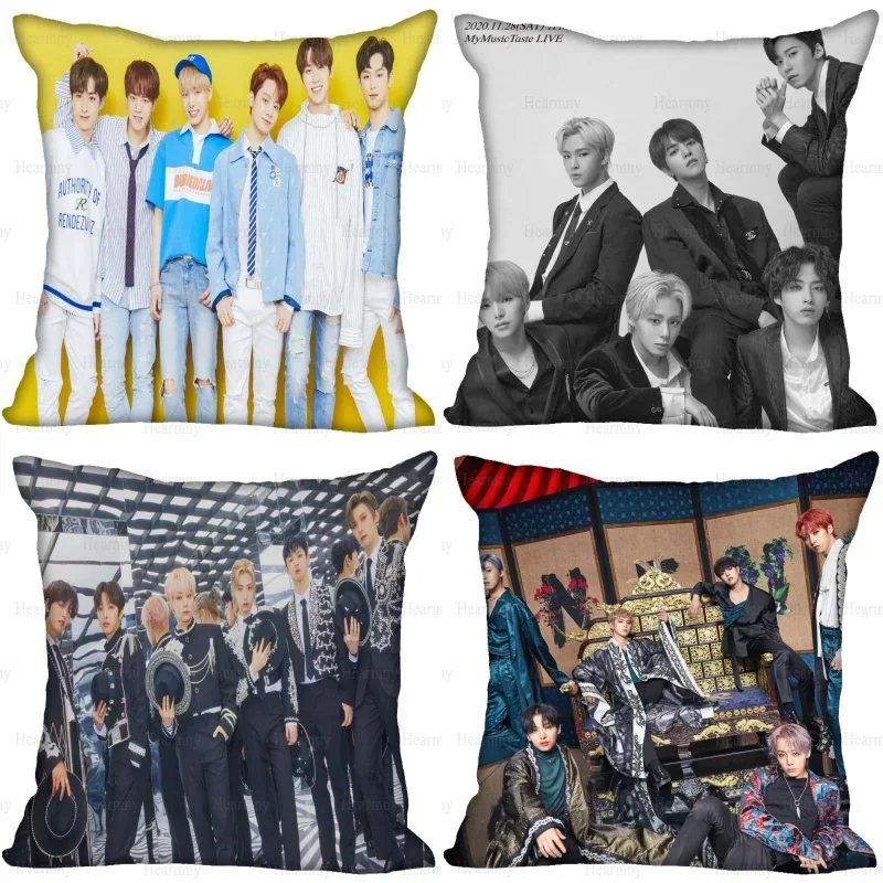 KPOP ONEUS Pillow Case For Home Decorative Pillows Cover Invisible Zippered Throw PillowCases 45X45cm 0512