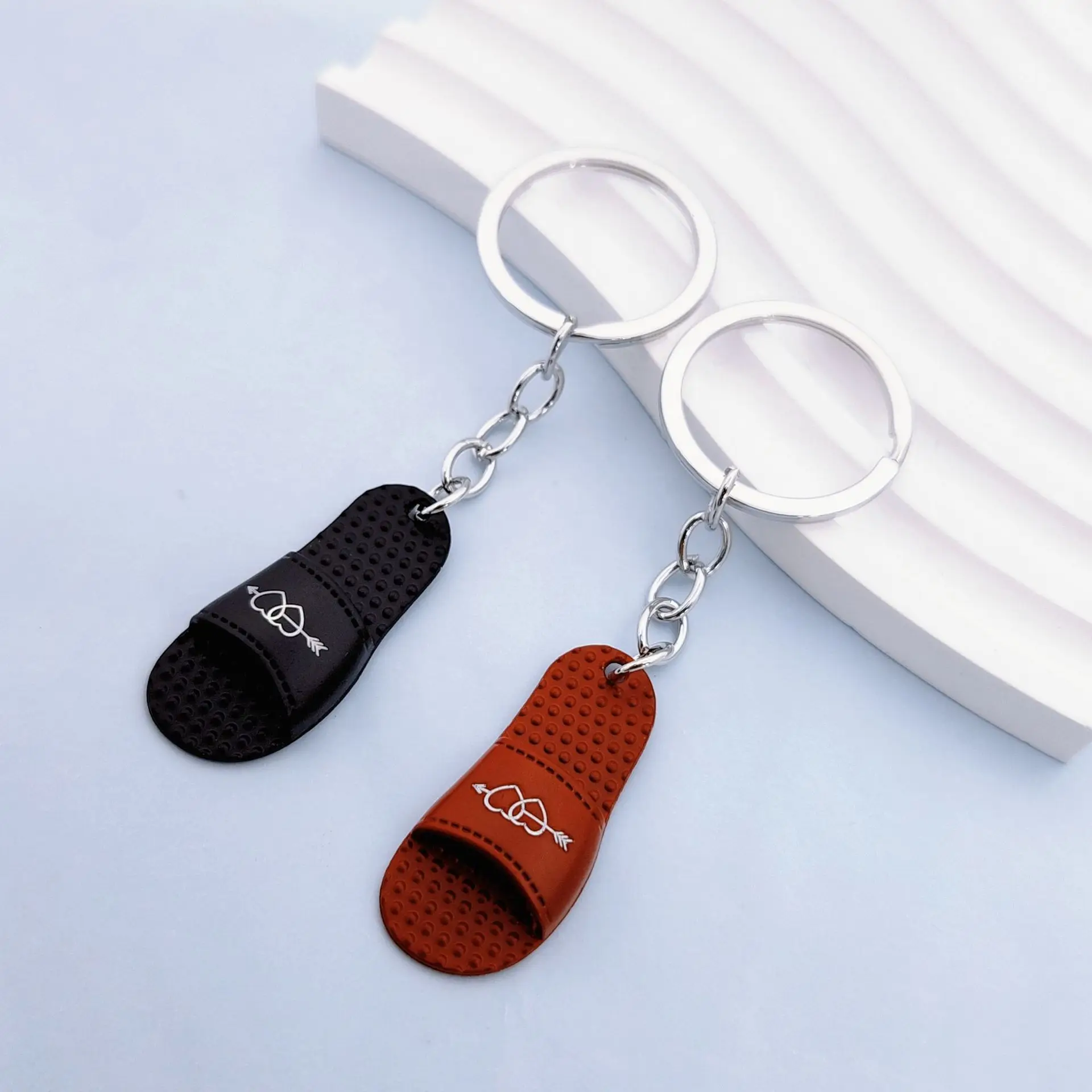 sandal keychain Creative Personality Eva Mini Slipper Shoe Model Student Mobile Phone Car Bag Pendant Gift