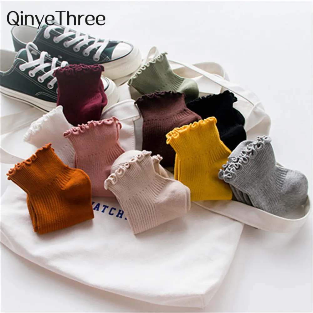 Fashion Lace Ruffles Soft Cotton Women Socks High Quality Spring Summer Cute Sweet Princess Girls Cozy Frilled Lolita