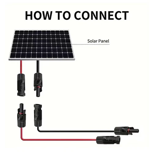 Imagen 2 del producto Cable de extensión Solar CC negro/rojo de 2/3/5/6/10/15 metros, 4mm2/6mm2, Cable de 12/10AWG con conectores PV CC utilizados en el sistema de paneles solares