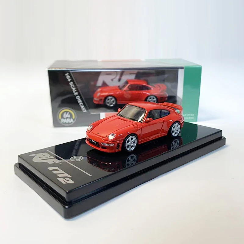 

Модель автомобиля Para 1:64 RUF CTR2 RWB 993 Коллекция литых под давлением из сплава - красный