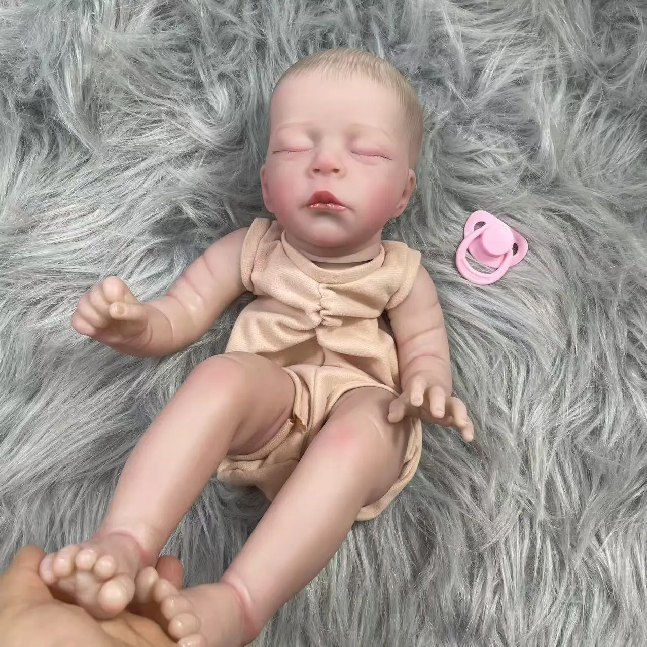 Kit de boneca bebê reborn de vinil de 20 polegadas Jude 3D pele pintada realista inacabado peças de molde de boneca recém-nascida de vinil