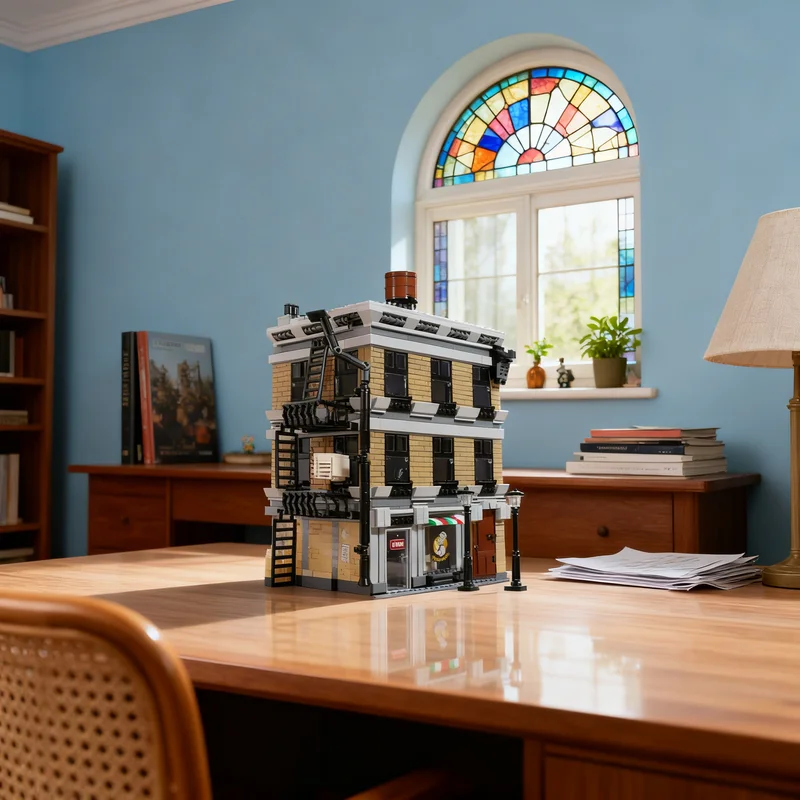 2712PCS MOC Modular Street Residence Model Architecture Realistic Bookshelf Buildable Design Brick Display Collection Toy Gift