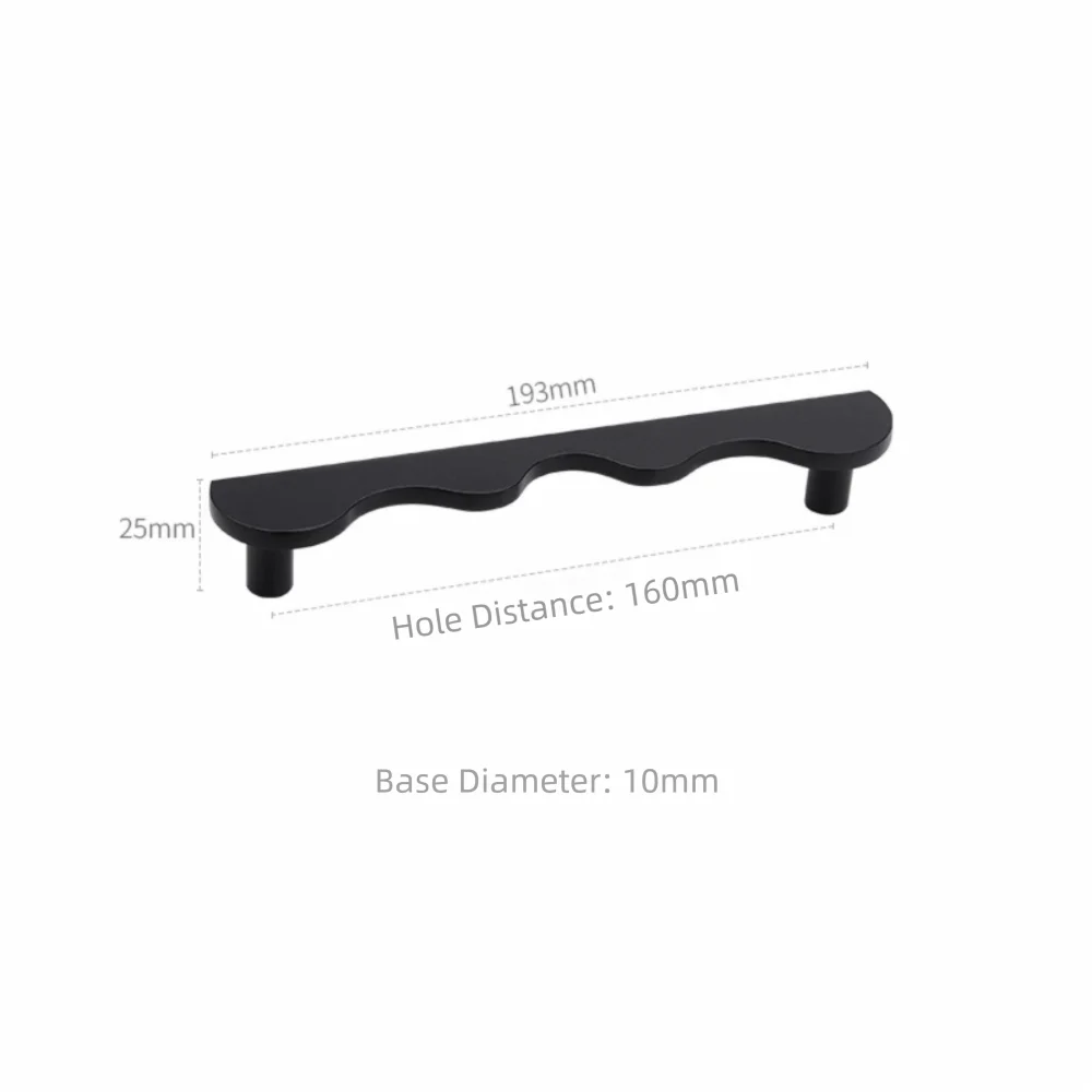 Wave Shape Brass Cabinet Handles Pure Brass Modern Design Drawer Pulls Antique Bronze Wardrobe Door Handles Restaurant Door