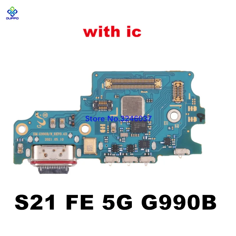 USB Charger Board Flex For Samsung Galaxy S21 FE 5G G990B G990E G9900 USB Port Connector Dock Charging Flex Cable