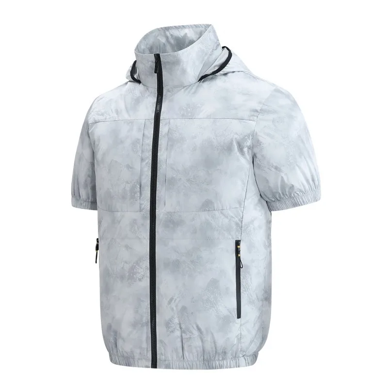 Summer New Air-conditioning Suit Fishing Suit Short-sleeved Heatstroke Cooling Outdoor Leisure Fan Suit （Excluding battery）