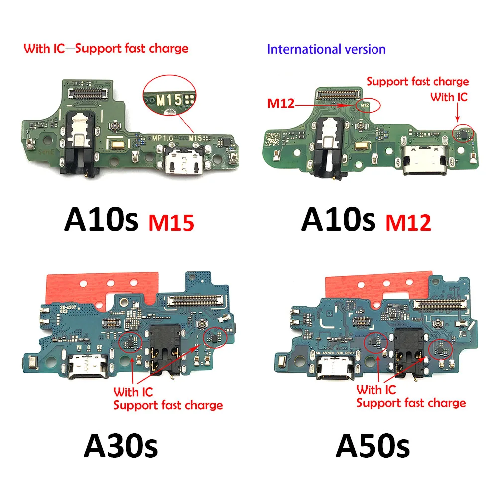 32Pcs USB Charger Port Connector Charging Board Flex Cable For Samsung A10 A20 A30 A50 A01 A11 A21s A31 A51 A10s A20s Wholesale