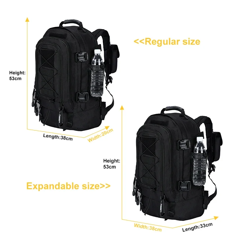 60L Militärischer taktischer Rucksack, Armee-Molle-Angriffsrucksack, Outdoor-Reisen, Wanderrucksäcke, Camping, Jagd, Mochila für Herren – Detail 6