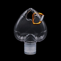 50ml Transparent Empty Bottle Refillable Leaf Heart Spray Container Perfume Lotion Jar Travel Alcohol Bottle with Metal Hook