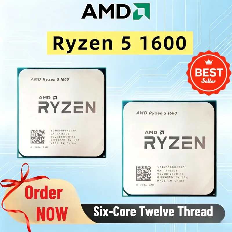 新品未開封-amd-ryzen-5-1600-r5-1600-32ghz-6コア12スレッド-65w-cpu-プロセッサー-yd1600bbm6iae-ソケットam4-在庫あり