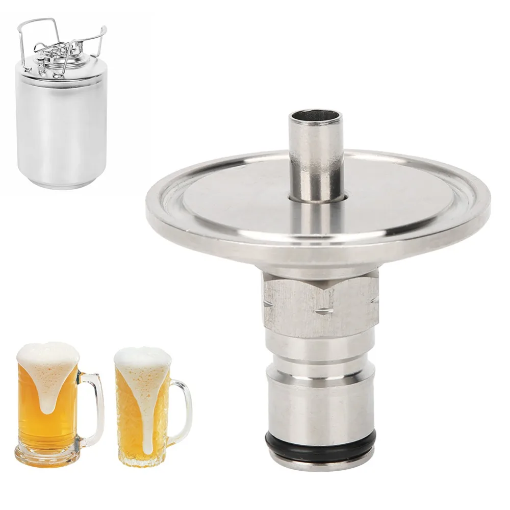 Professional Stainless Steel Gas Lock Post Adapter 1.5in 1/2 NPT Female Tri Clamp Adapter Ferrule OD 50.5mm Sanitary Fitting Bar