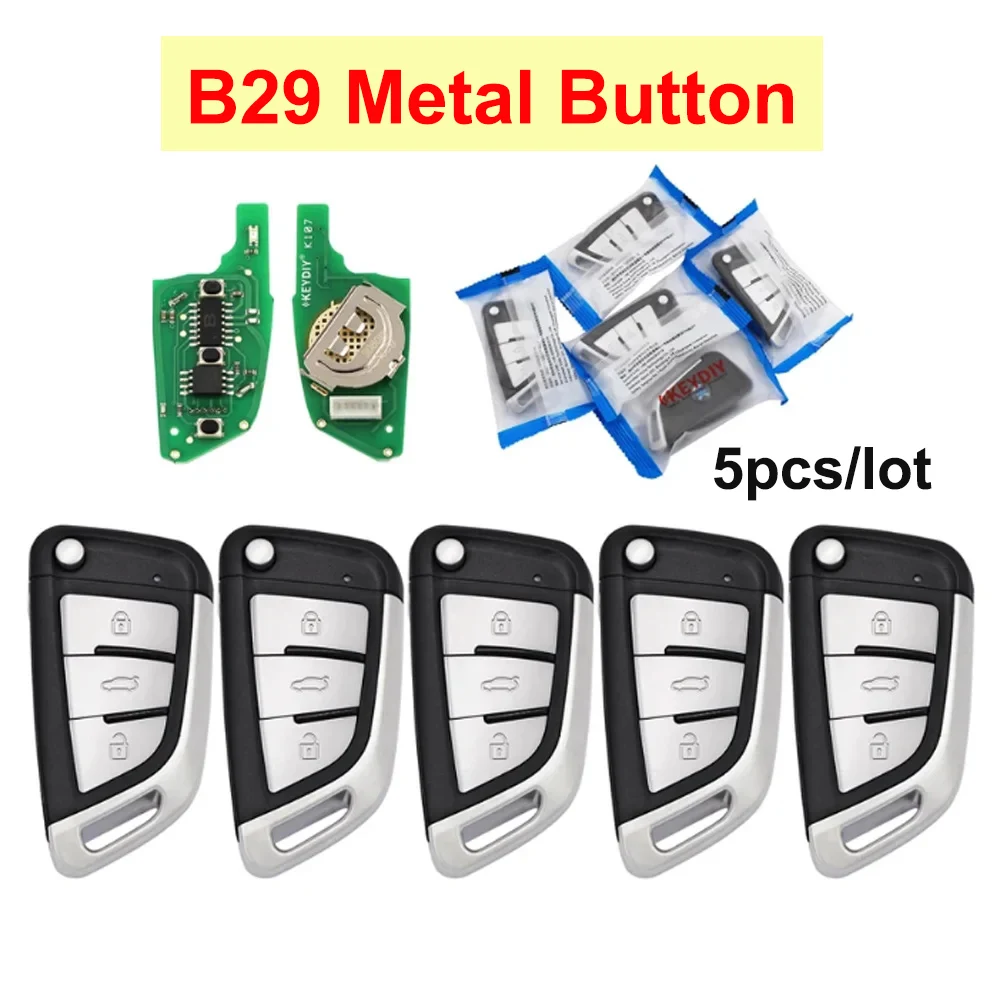 

5pcs/lot KEYDIY B29 Metal Button B Series Universal KD Remote Control for KD900/KD-X2/KD-MAX Key for BMW Style